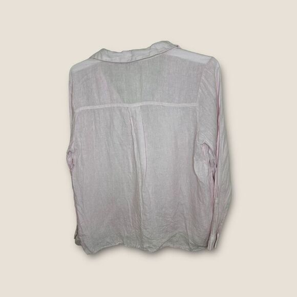 Zara Round Collar Linen Shirt - Picture 3 of 3